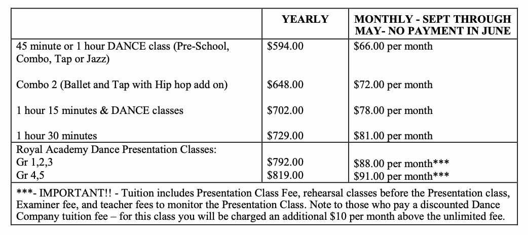 world class academy tuition